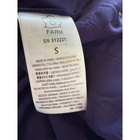 Farm Rio Nature Beauty Long Sleeve Maxi Dress Blue Print S - Picture 10 of 10